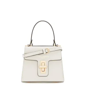 Femme Forte Simone Mini white leather handbag calfskin leather