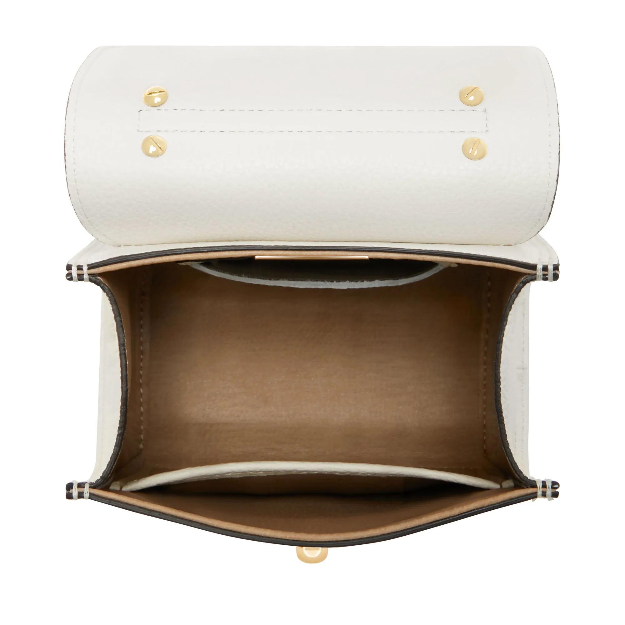 Femme Forte Simone Mini white leather handbag calfskin leather