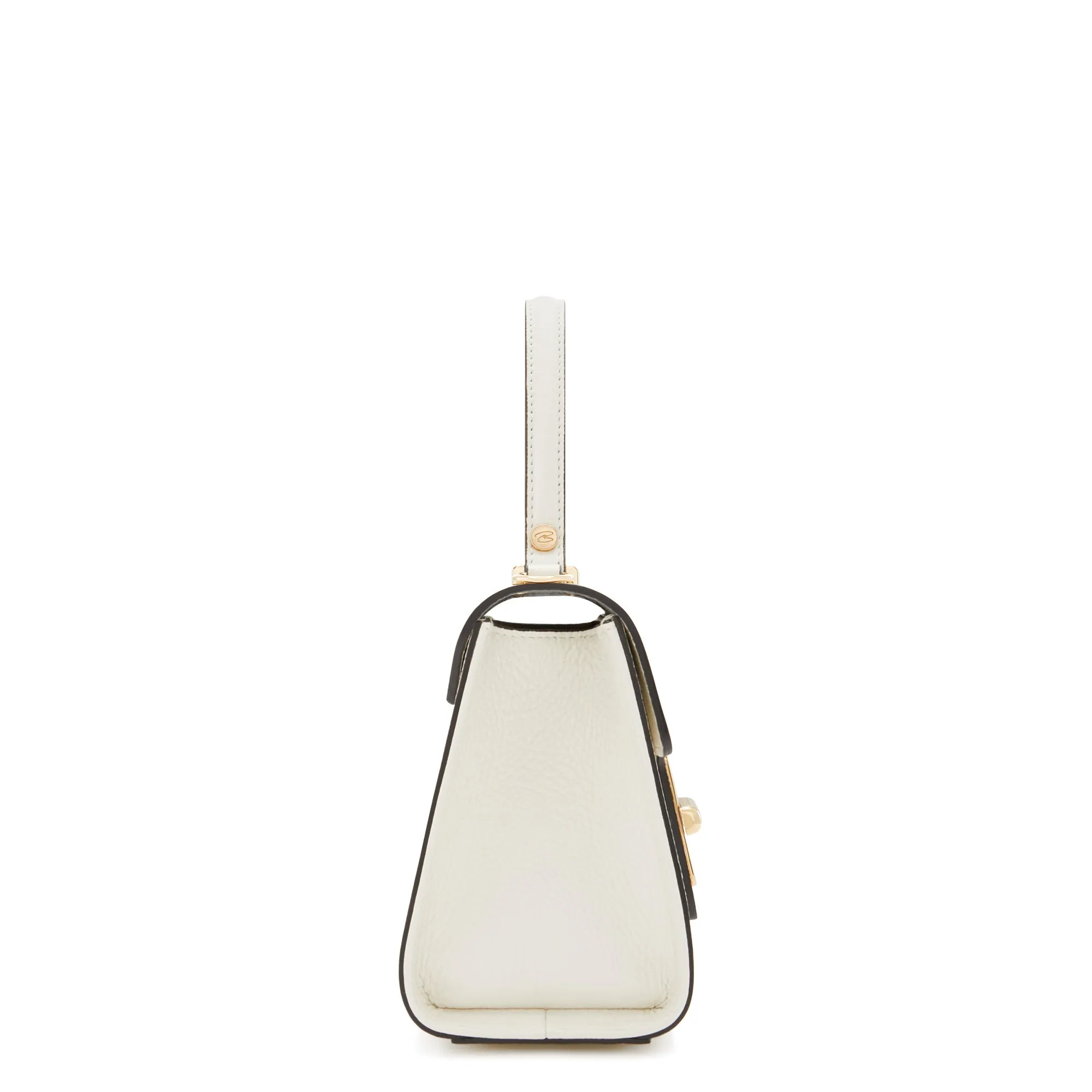 Femme Forte Simone Mini white leather handbag calfskin leather
