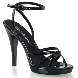 FLAIR-436 Fabulicious 4 1/2" Flair Black Patent Sexy Shoes (High Heels)