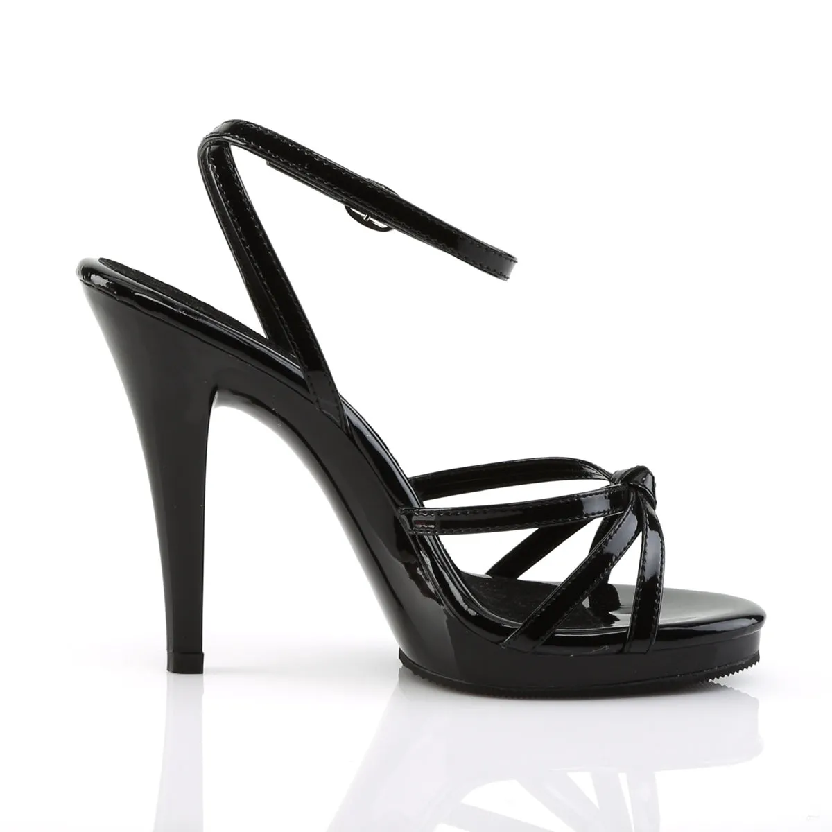 FLAIR-436 Fabulicious 4 1/2" Flair Black Patent Sexy Shoes (High Heels)