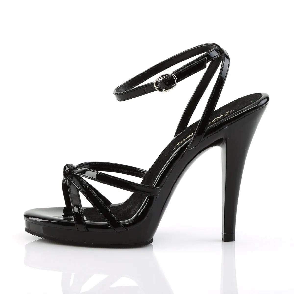 FLAIR-436 Fabulicious 4 1/2" Flair Black Patent Sexy Shoes (High Heels)