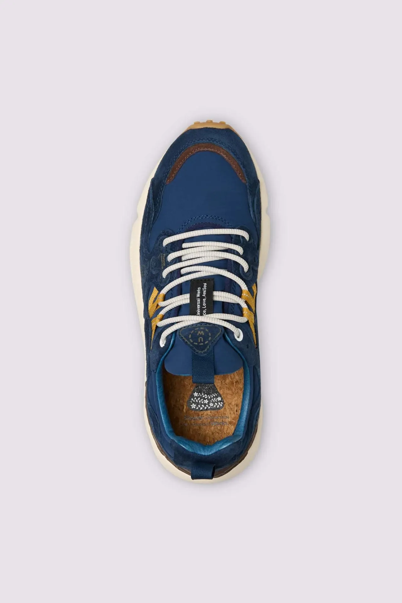 FLOWER MOUNTAIN | Yamano 3 Suede/Nylon Sneakers | Navy-Brown