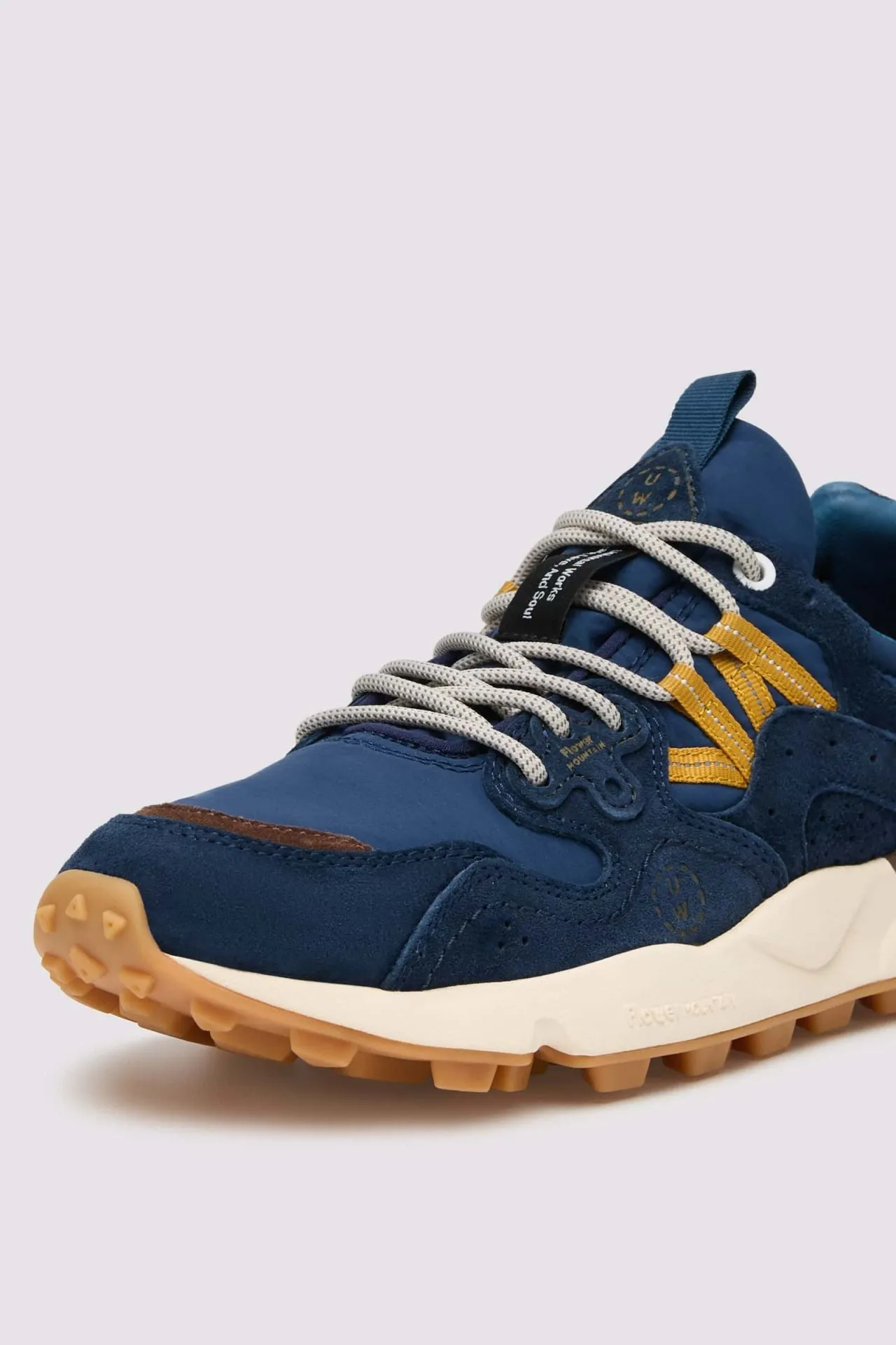 FLOWER MOUNTAIN | Yamano 3 Suede/Nylon Sneakers | Navy-Brown