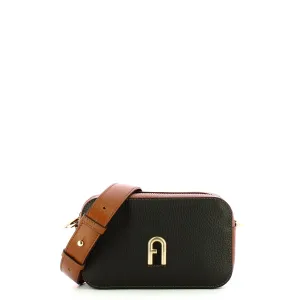Furla - Mini Borsa a bandoliera Primula Colorblock Nero Cognac - WB00667BX1195 - NERO COGNAC/H
