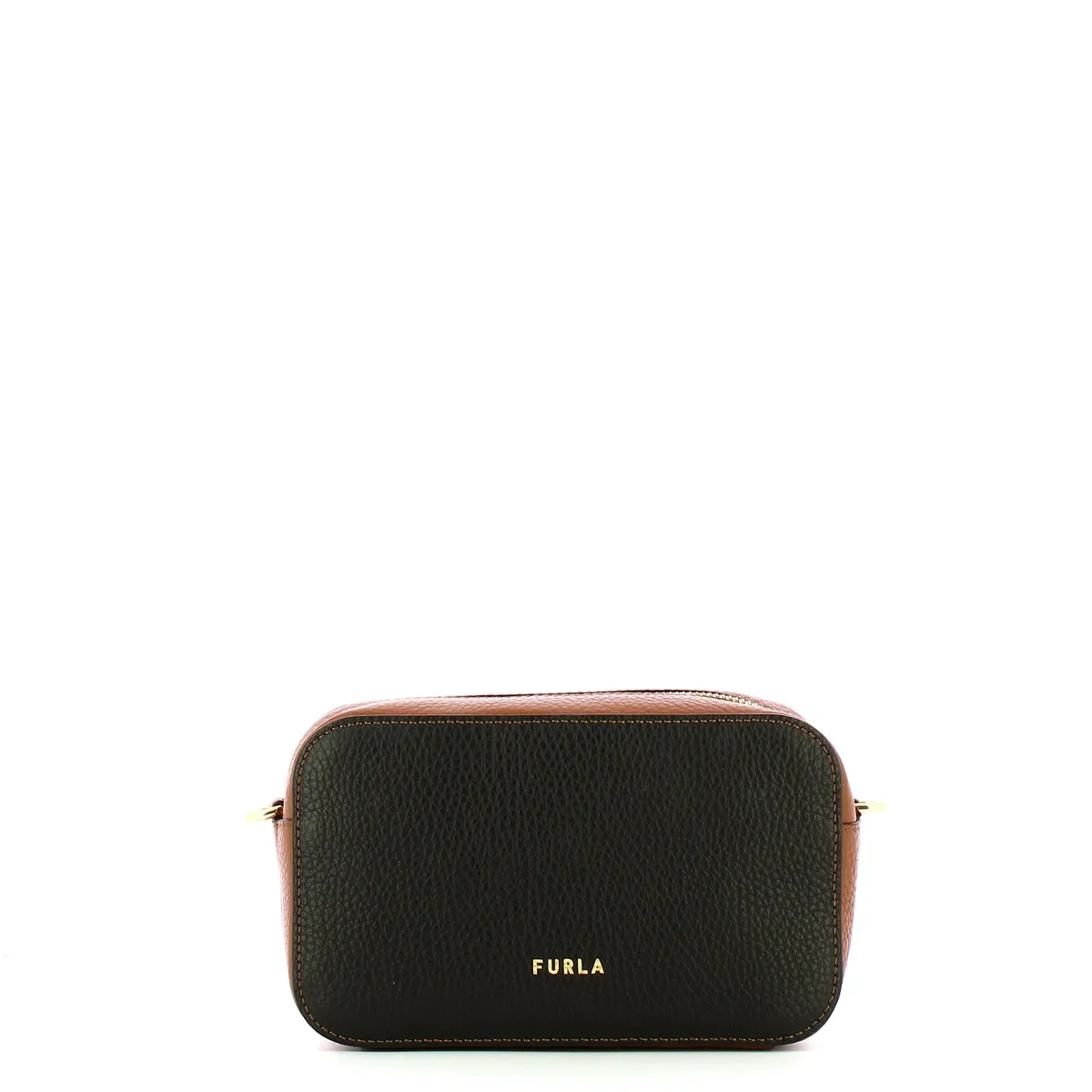 Furla - Mini Borsa a bandoliera Primula Colorblock Nero Cognac - WB00667BX1195 - NERO COGNAC/H