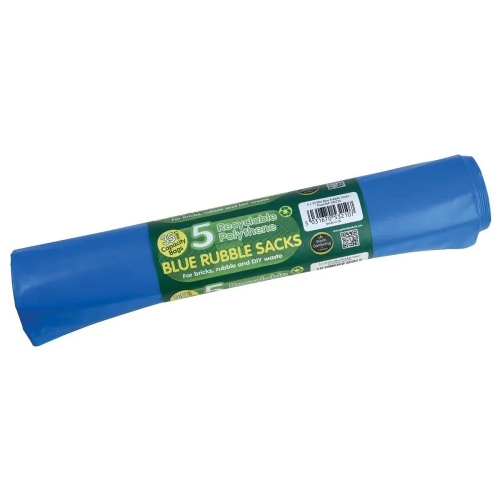 Garland 35 Litre Blue Rubble Sacks (5 Per Roll)