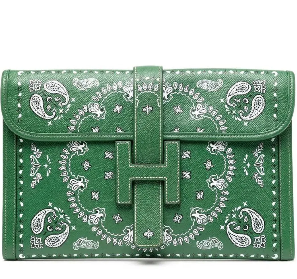 Green Leather Bandana Print Jige PM