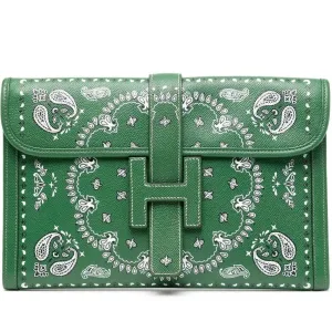 Green Leather Bandana Print Jige PM
