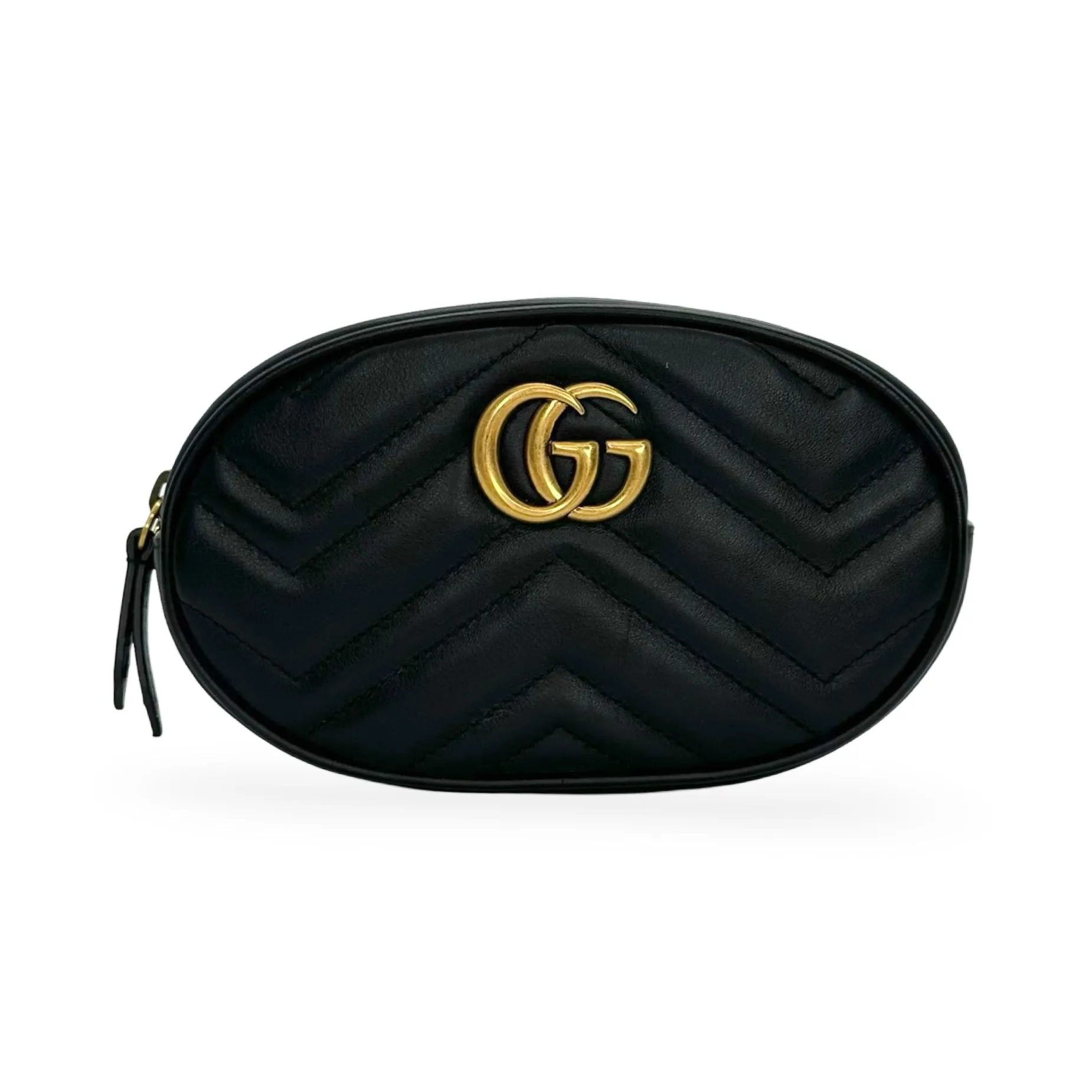 GUCCI: Quilted Leather Marmont Belt Bag