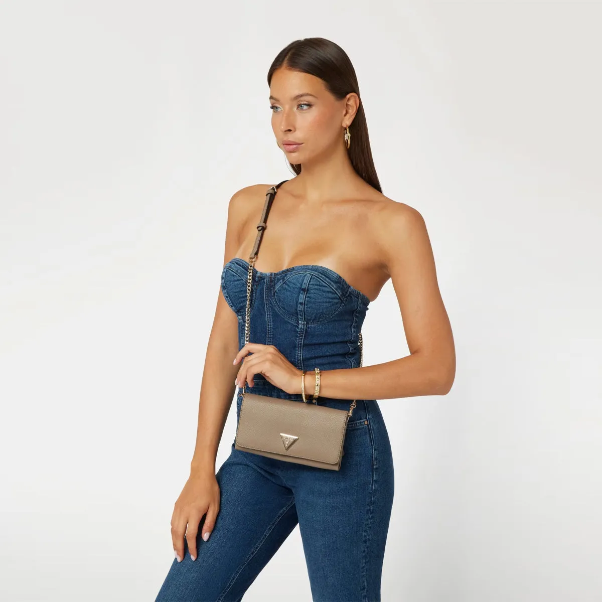 Guess - Clutch Noelle Dark Taupe - HWZG7879750 - DARK/TAUPE