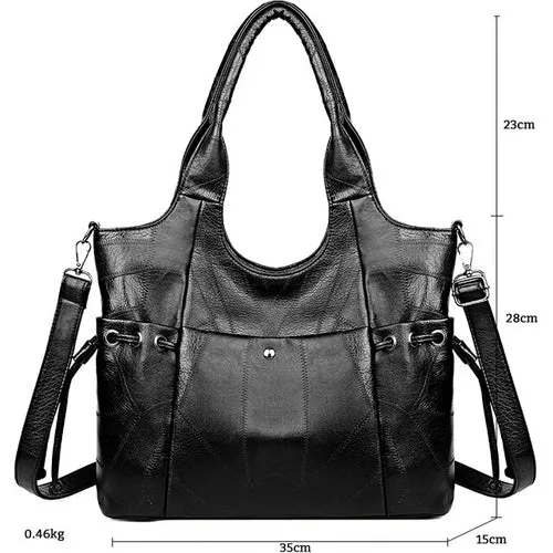 Gykaeo Luxury Handbags Women Bags Designer Vintage Tote Bag Ladies PU