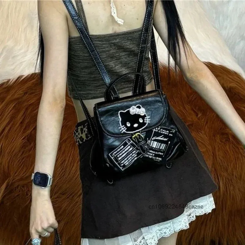Hello Kitty Mini Backpack Sweet Cool Y2K Spicy Girl Korean Casual Bag