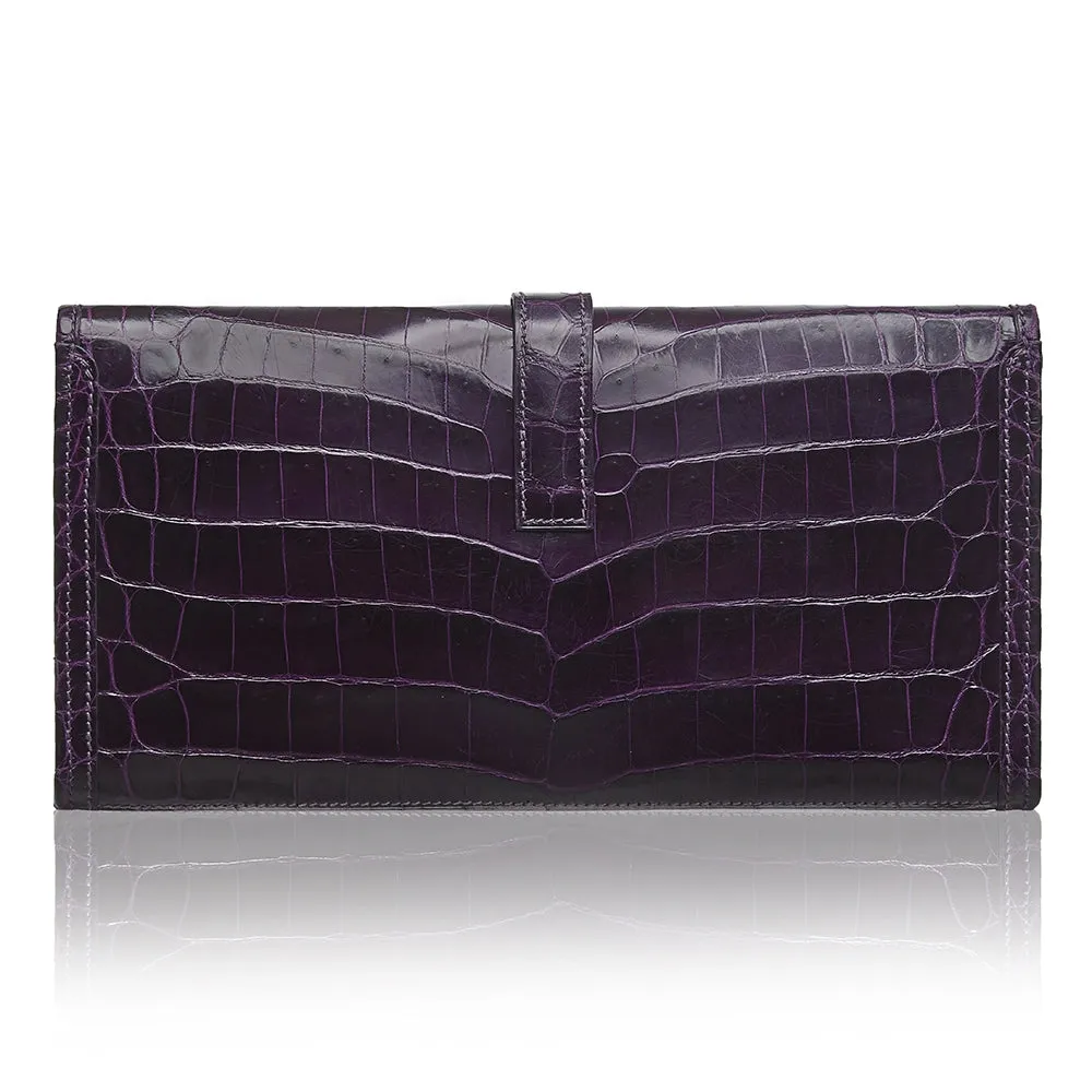 Hermès Jige PM Clutch Bag Prune