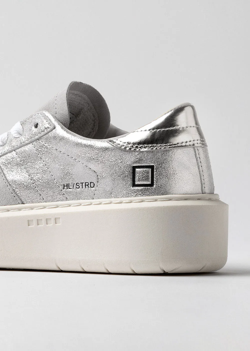 Hill Low Platform Sneakers - Stardust Silver