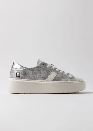 Hill Low Platform Sneakers - Stardust Silver