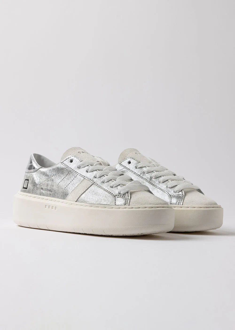 Hill Low Platform Sneakers - Stardust Silver