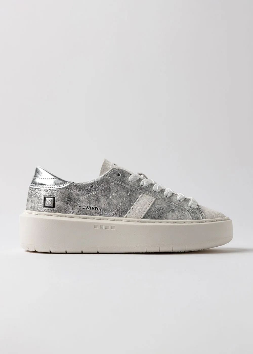 Hill Low Platform Sneakers - Stardust Silver