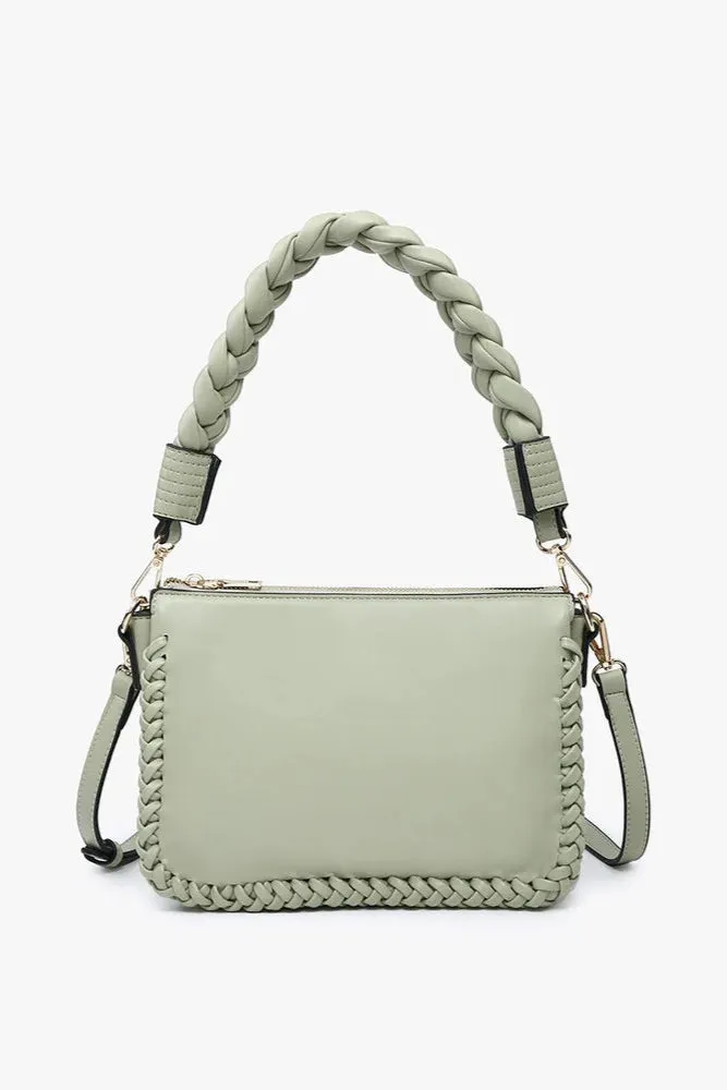 Jen & Co Judith Braided Whipstitch Handle Bag