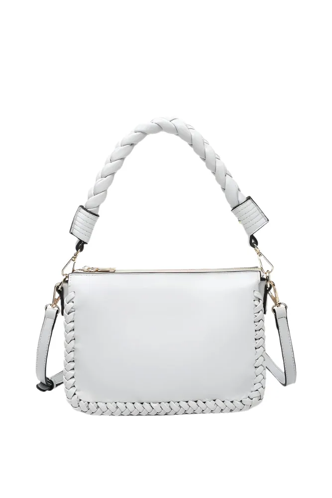 Jen & Co Judith Braided Whipstitch Handle Bag