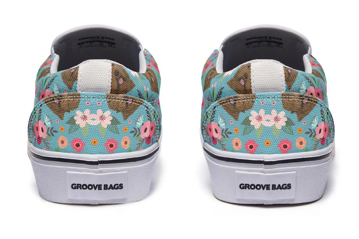 Labradoodle Flower Slip-On Shoes