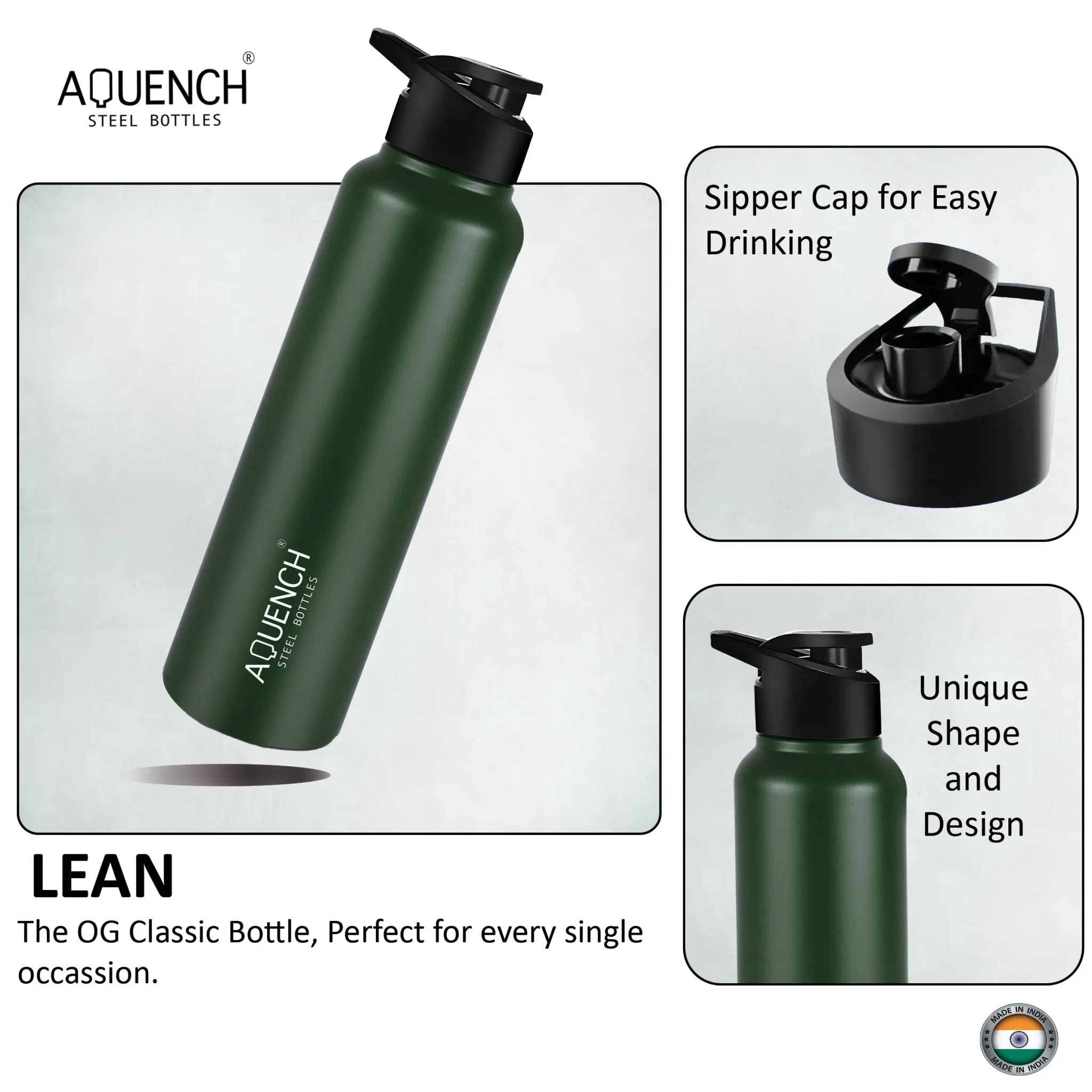 Lean Pro Dark Green Water Bottle