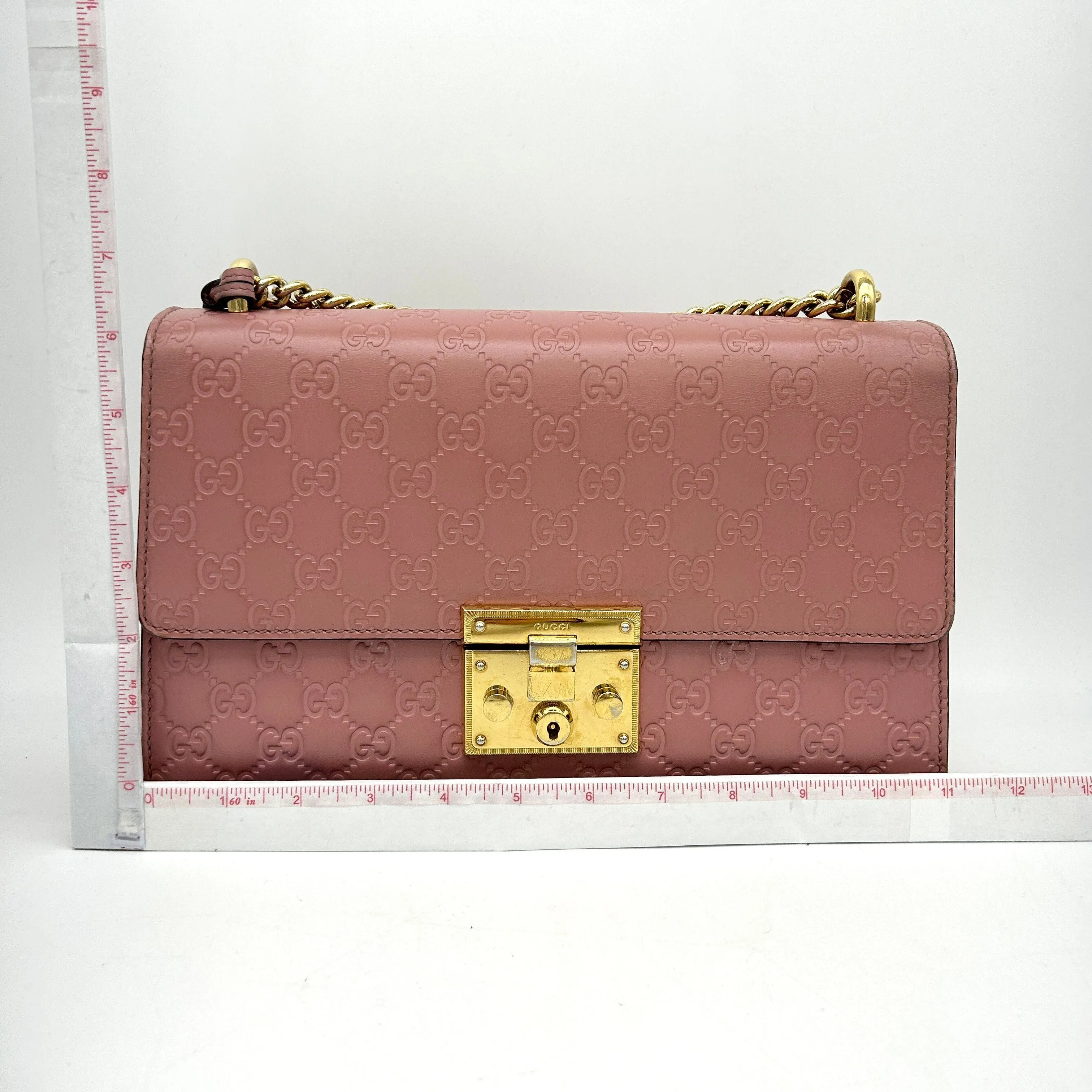 Leather handbag Gucci Pink in Leather LA17733