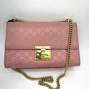 Leather handbag Gucci Pink in Leather LA17733