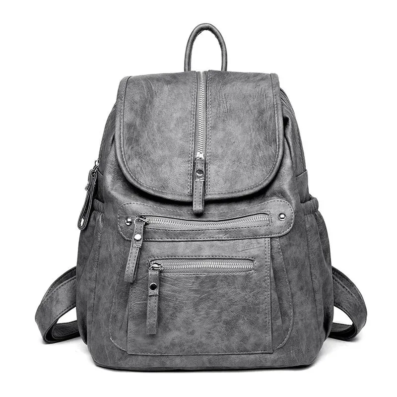 LIGHTWEIGHT LEATHER BACKPACK