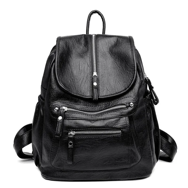 LIGHTWEIGHT LEATHER BACKPACK