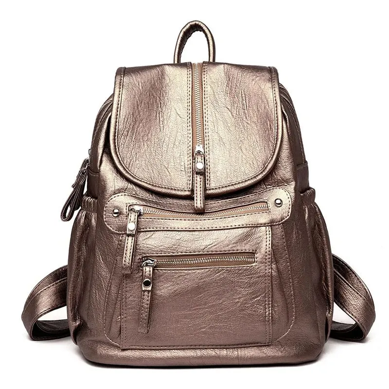 LIGHTWEIGHT LEATHER BACKPACK