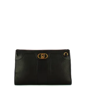 Liu Jo - Borsa a tracolla Ecosostenibile con logo Nero - AA4030E0031 - NERO