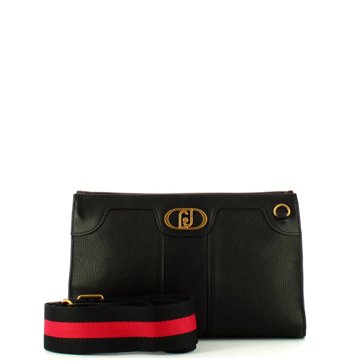 Liu Jo - Borsa a tracolla Ecosostenibile con logo Nero - AA4030E0031 - NERO