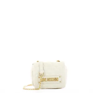 Love Moschino - Mini Borsa a spalla Shiny Quilted Bianco - JC4231PP0I - BIANCO
