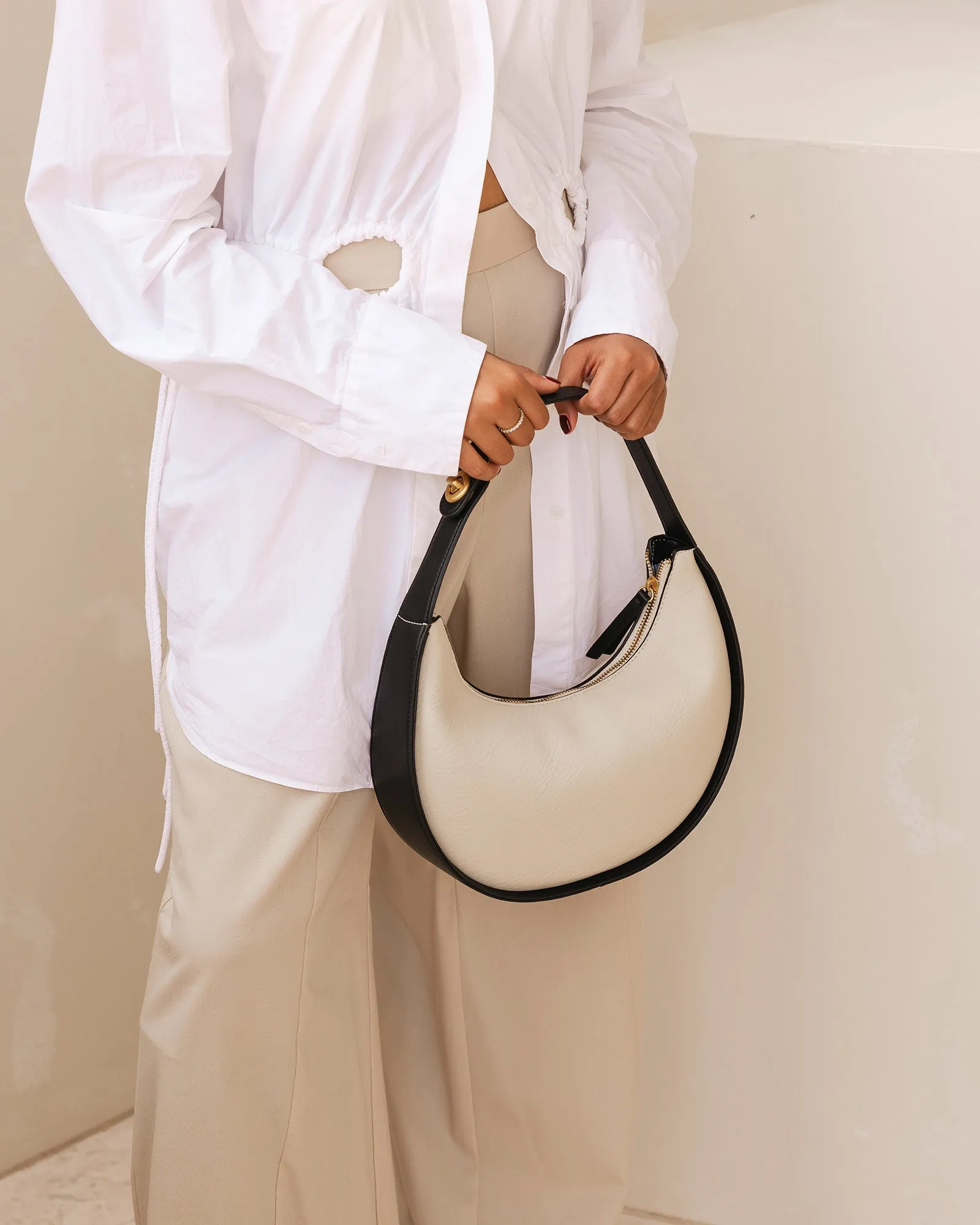 LUNA SHOULDER BAG OYSTER