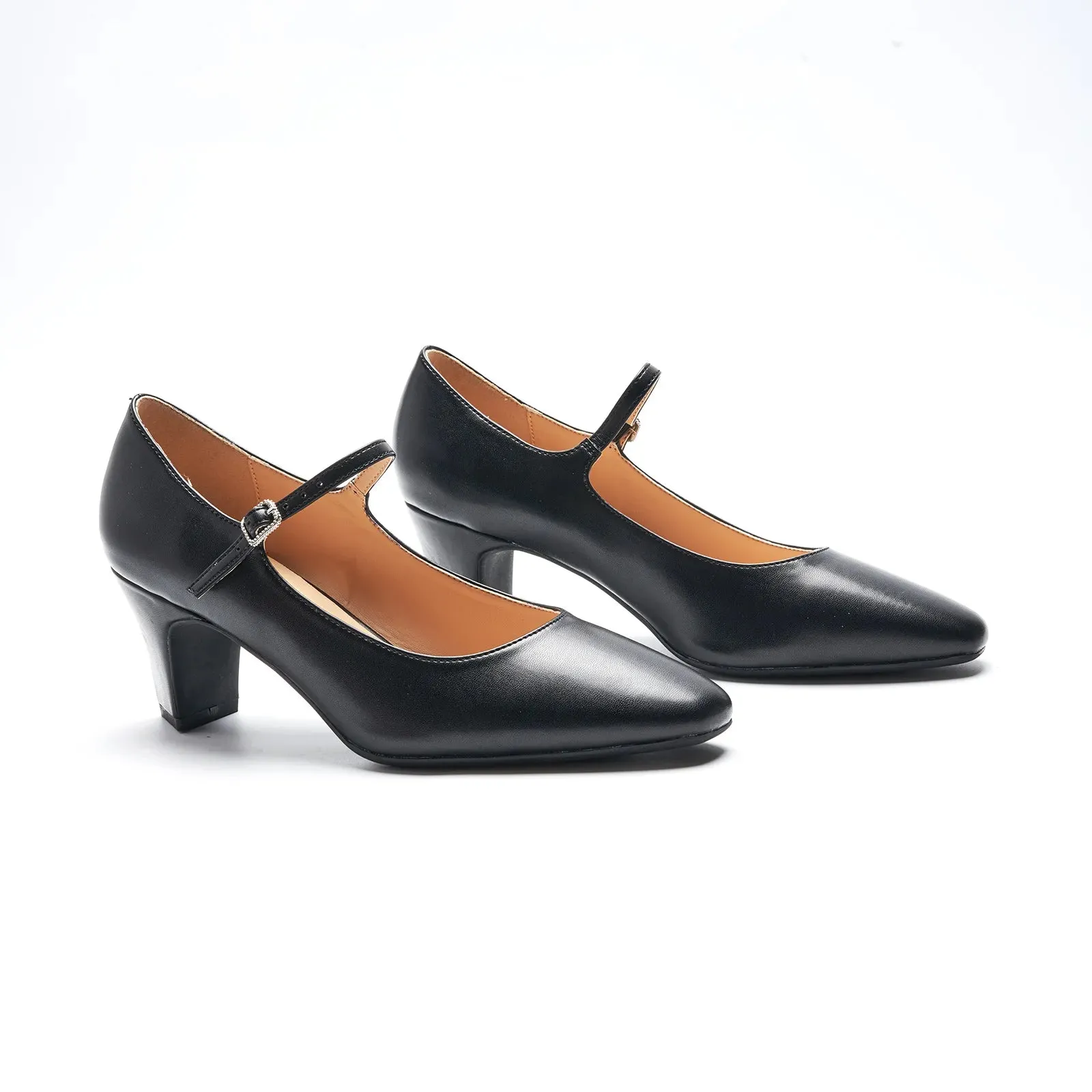 Mary Jane Block Heel Pumps (Jessica)