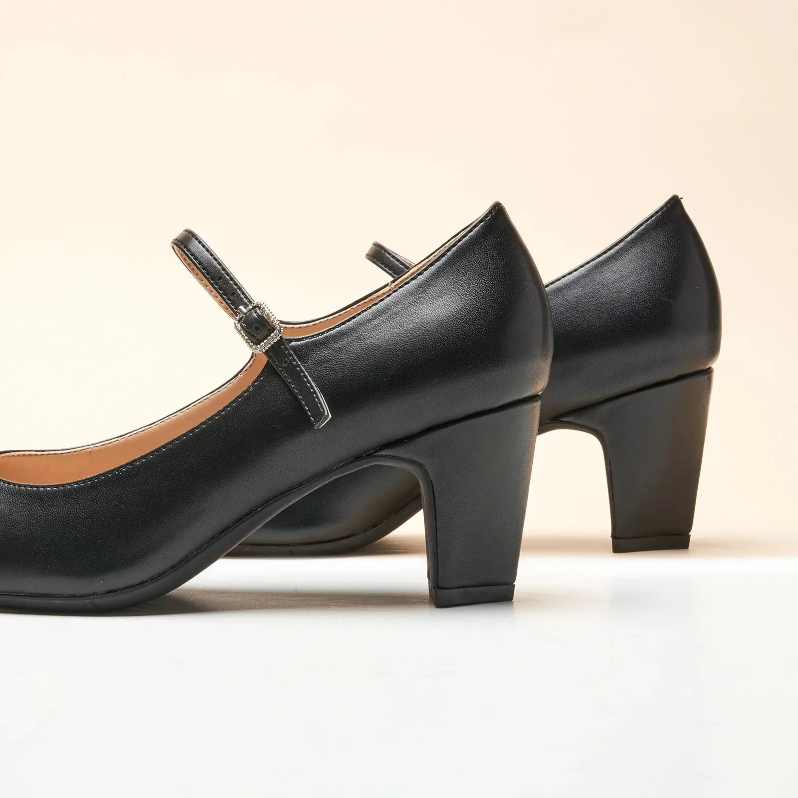 Mary Jane Block Heel Pumps (Jessica)