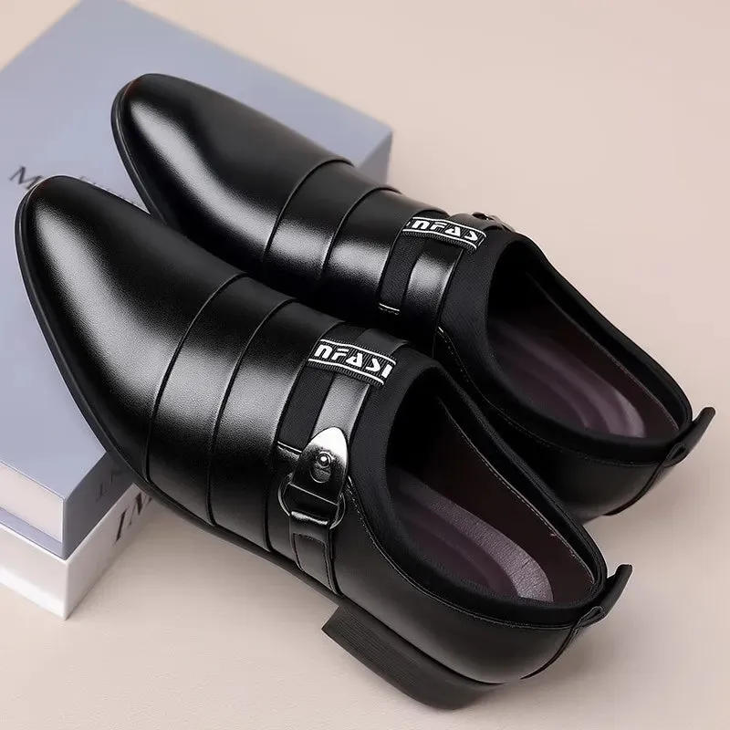 Men Slip on Pointed Toe Formal Wedding Party Office Dress Shoes