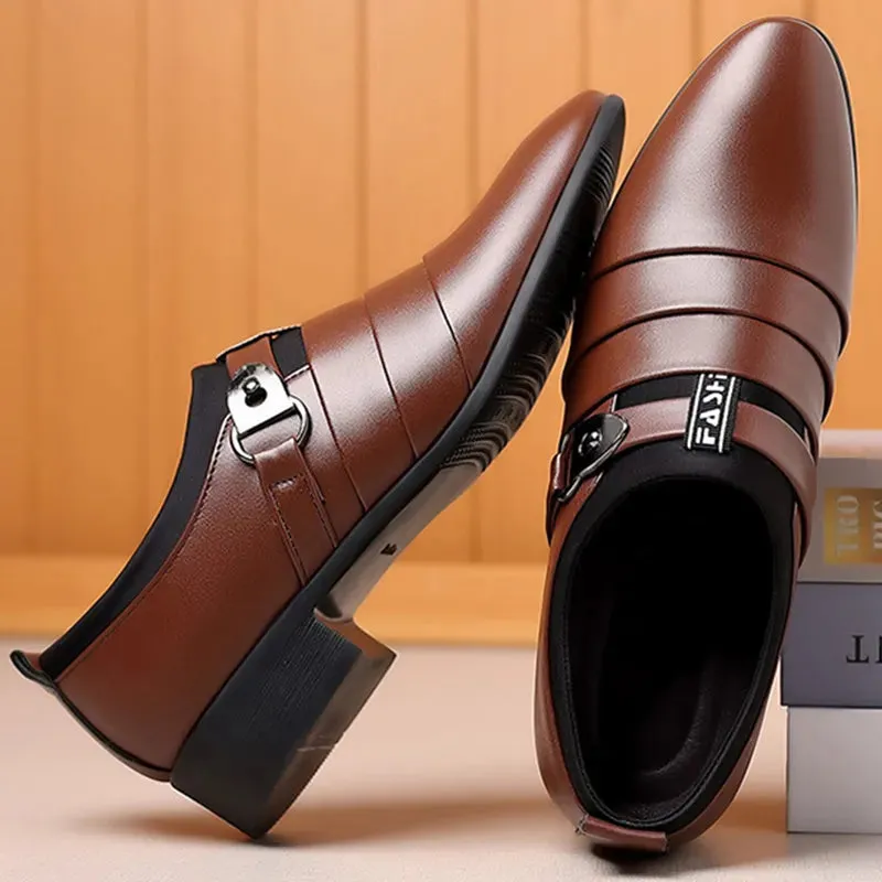 Men Slip on Pointed Toe Formal Wedding Party Office Dress Shoes