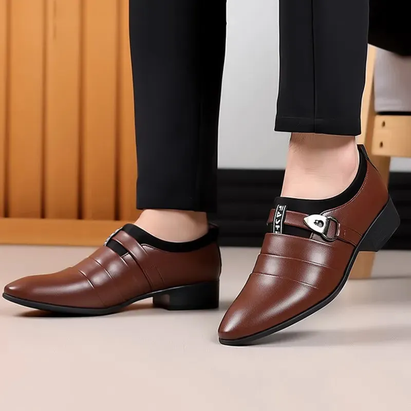 Men Slip on Pointed Toe Formal Wedding Party Office Dress Shoes