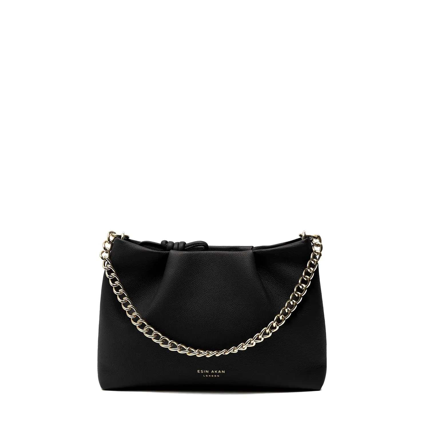 Midi Mayfair Leather Crossbody Bag, Black