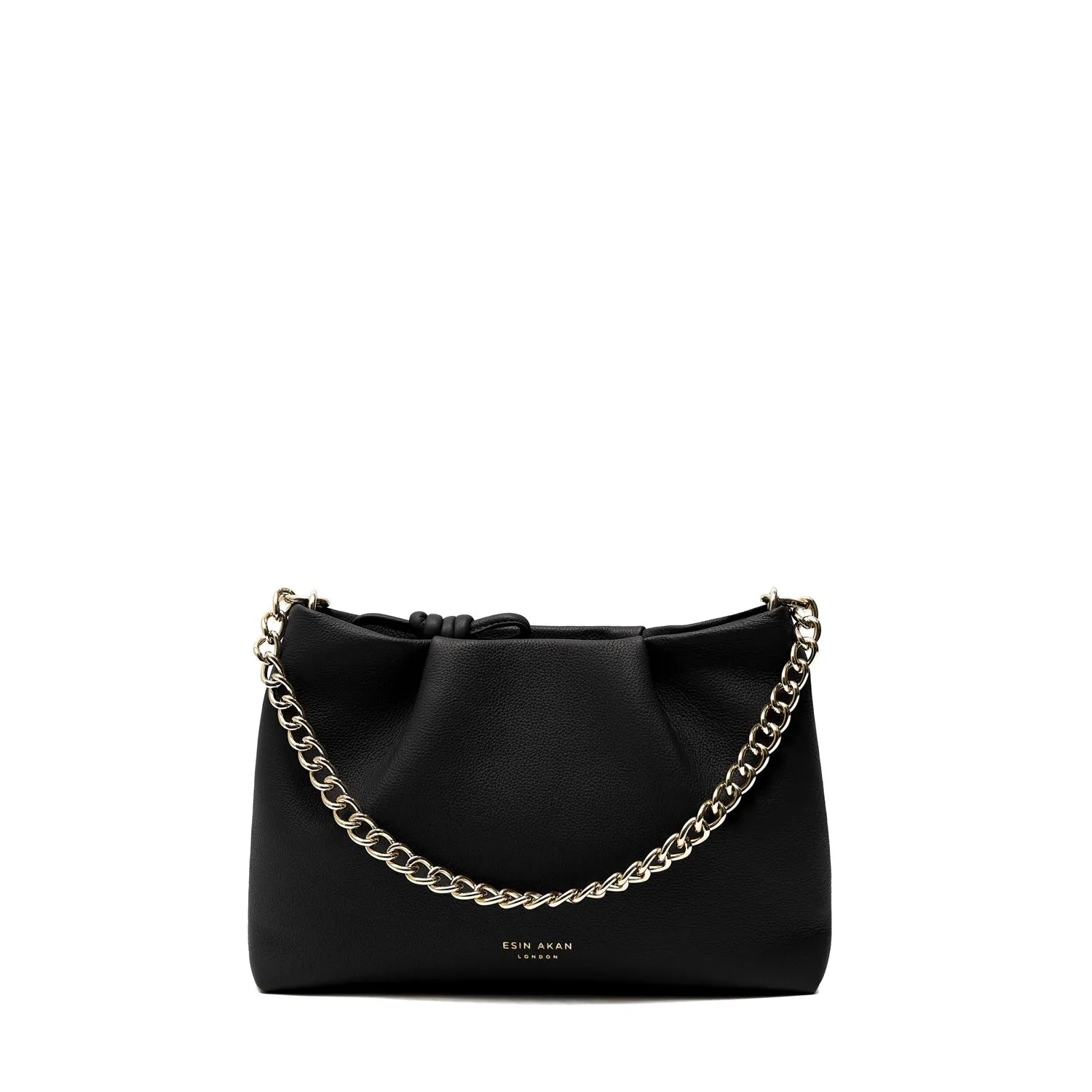 Midi Richmond Leather Crossbody Bag, Black