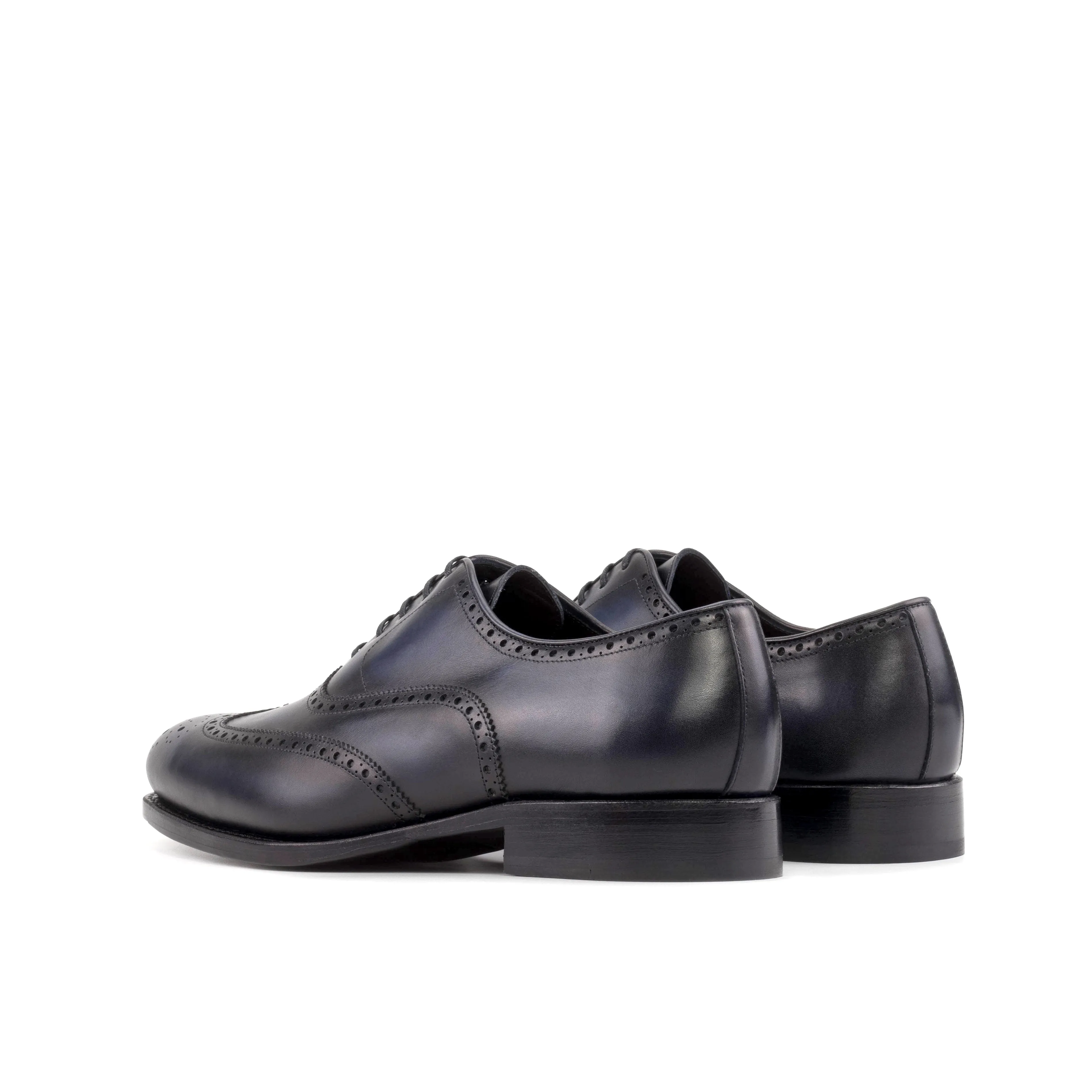 Navy Blue Wingtip Brogue Shoes