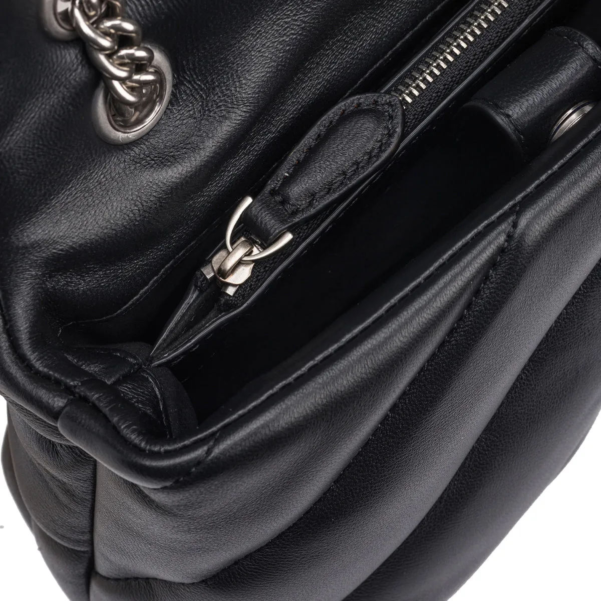 Pinko - Mini Borsa a tracolla Love Puff Maxi Quilt Nero Old Silver - 100039A0F2 - NERO-OLD/SILVER