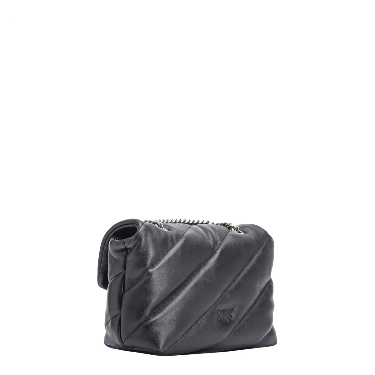 Pinko - Mini Borsa a tracolla Love Puff Maxi Quilt Nero Old Silver - 100039A0F2 - NERO-OLD/SILVER