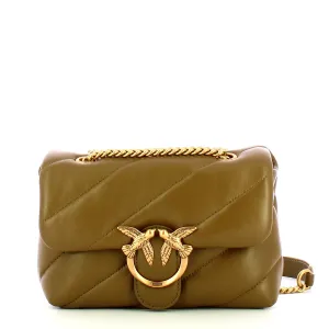 Pinko - Mini Borsa a tracolla Love Puff Maxi Quilt Piantagione Amaro Antique Gold - 100039A0F2 - PIANTAGIONE-ANTIQUE/GOLD