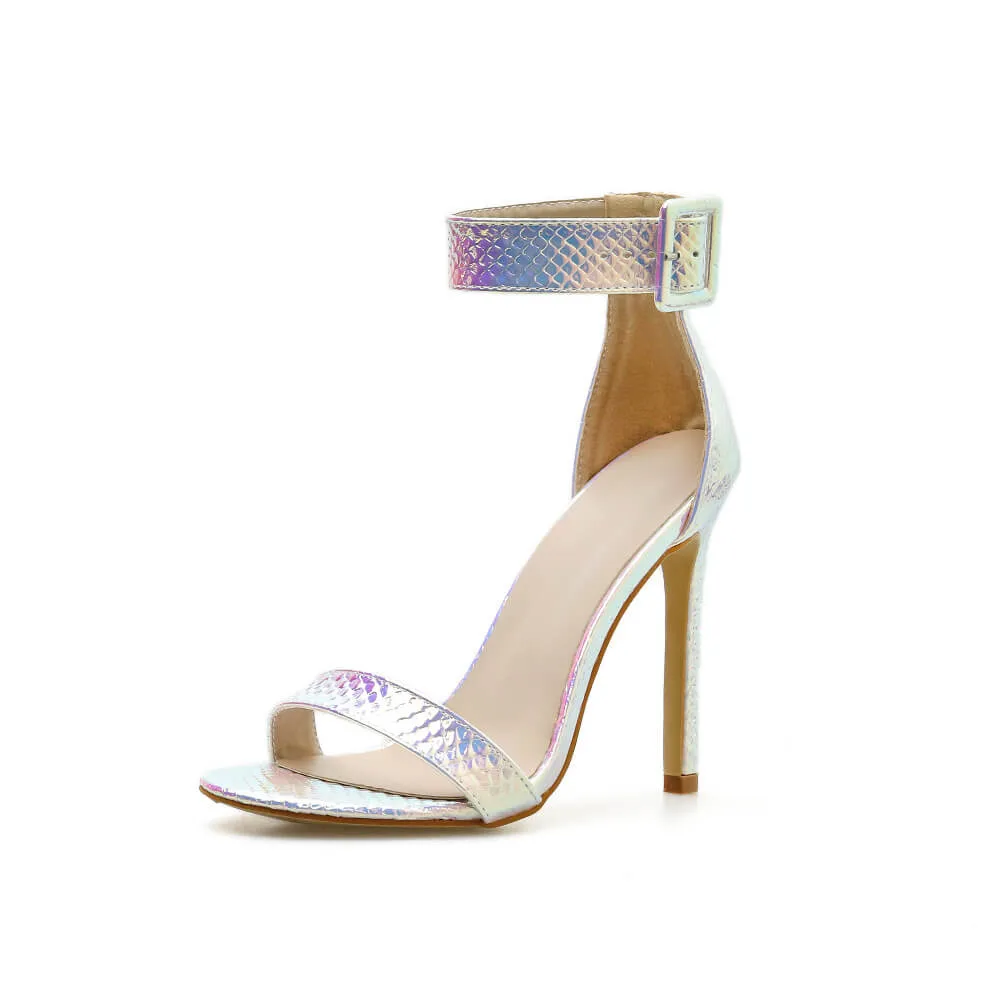 Platform Bright Color Buckle High Heel Sandals