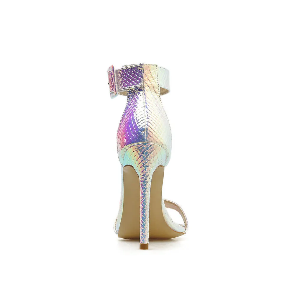 Platform Bright Color Buckle High Heel Sandals