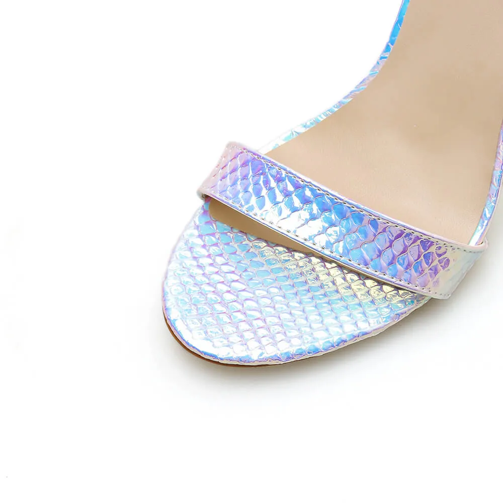 Platform Bright Color Buckle High Heel Sandals