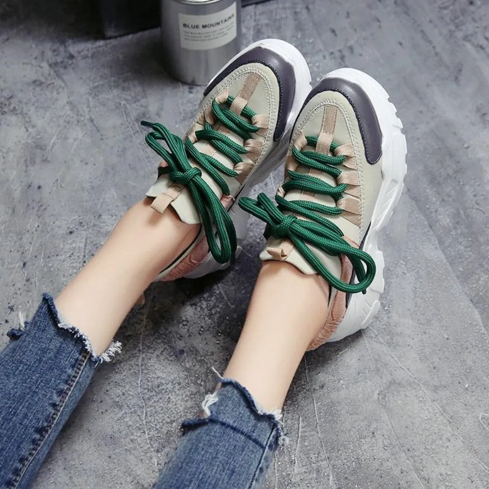 Platform Thick Sole Height Increasing 3" Running Sneakers